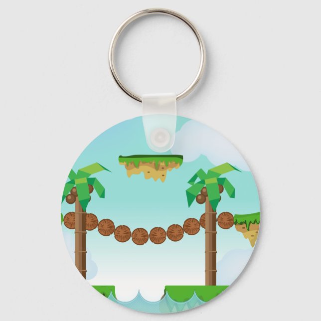 Retro or classic Platform game Keychain (Front)