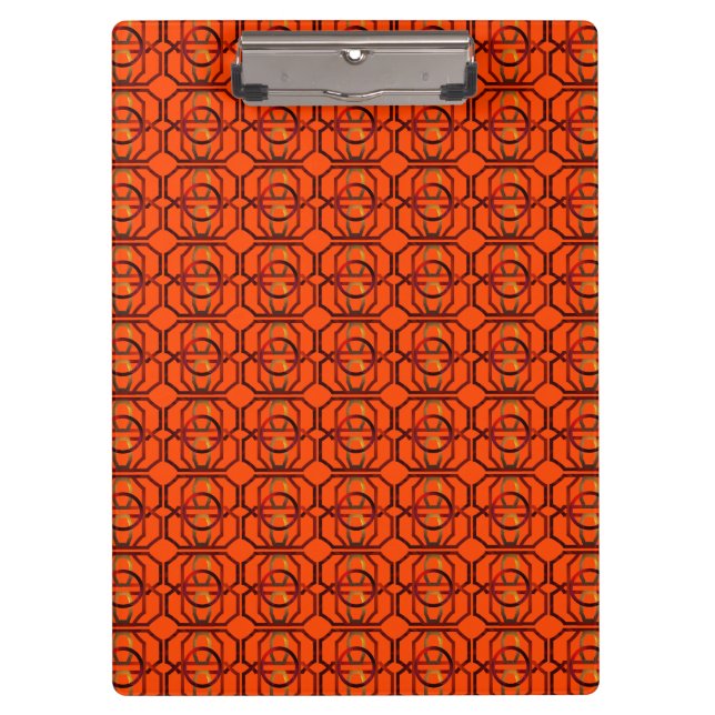 Retro orange 1970's clipboard (Front)