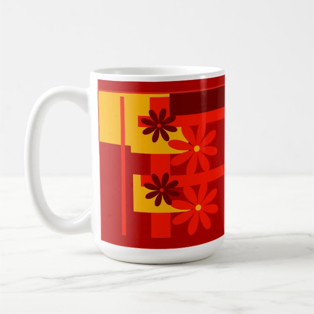 Retro orange 1970's coffee mug (Left)