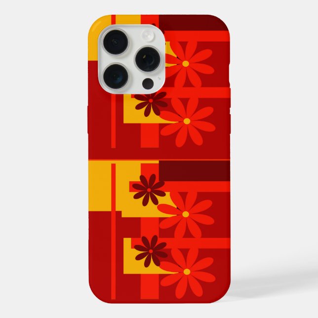 Retro orange 1970's , iphone case (Back)