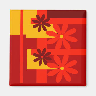 Retro orange 1970's magnet