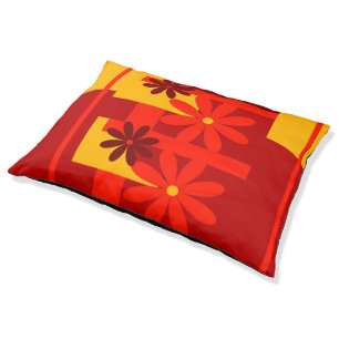 Retro orange 1970's pet bed