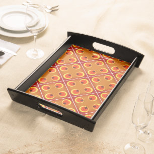 Retro orange 1970's serving tray