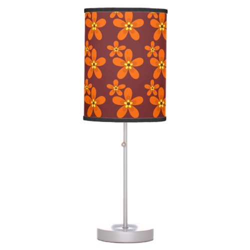 Retro orange 1970s table lamp