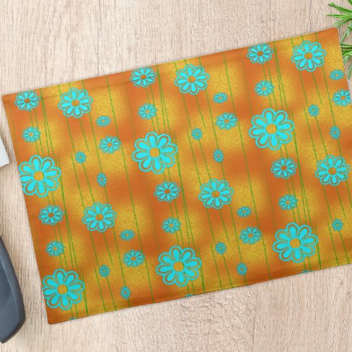 Retro Orange and Aqua Placemat