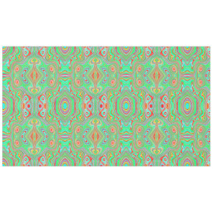 Retro Orange and Lime Green Abstract Pattern Tablecloth