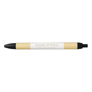 Retro Orange And Yellow Heart Stripes Bakery Pen