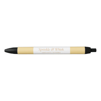 Retro Orange And Yellow Heart Stripes Bakery Pen