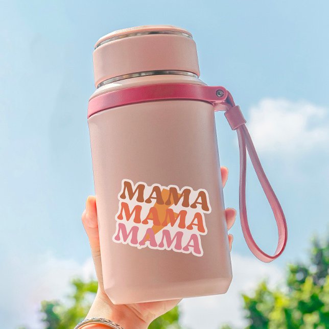 Retro Orange and Yellow Mama Vinyl Sticker (Creator Uploaded)