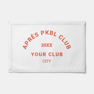 Retro Orange Après PKBL Club Crest Pickleball Pennant