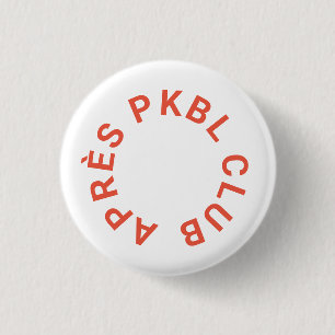 Retro Orange Après PKBL Club Pickleball Button