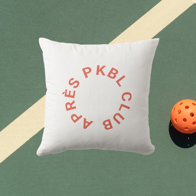 Retro Orange Après PKBL Club Pickleball Outdoor  Outdoor Pillow (Creator Uploaded)