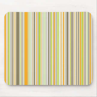 Retro Orange Brown Green Stripes Mousepad
