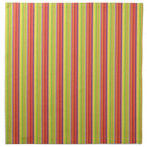 Retro Orange Brown Green Stripes _ Napkins