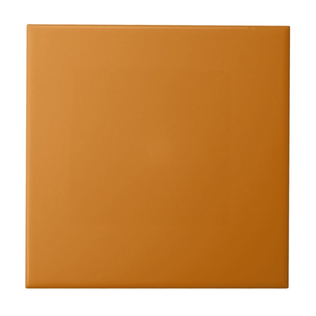 Retro Orange Brown Solid Color Tile (Front)
