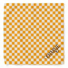 Retro Orange Checker Pattern Dog