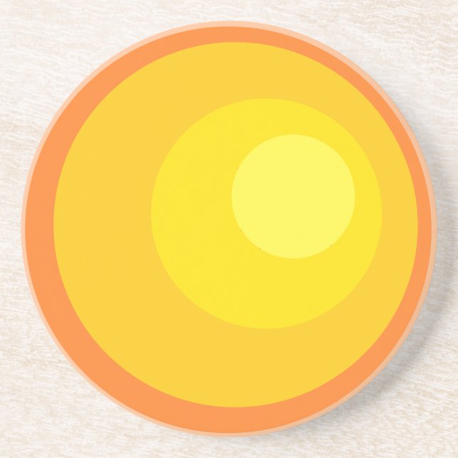 Retro Orange Circles Coaster (Front)