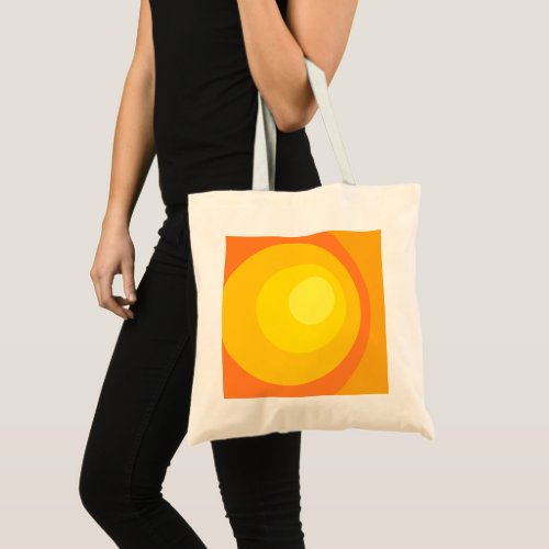 Retro Orange Circles Tote Bag