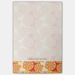 Retro Orange Citrus Pattern Post-it Notes