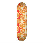 Retro Orange Citrus Pattern Skateboard