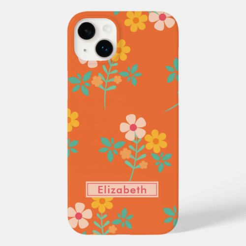 Retro Orange Daisy Bouquet Case_Mate iPhone 14 Plus Case