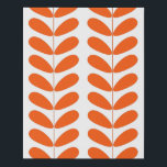 Retro Orange Flowers Mid Century Modern Faux Canvas Print<br><div class="desc">This mid century modern faux canvas print features orange flowers on a stalk and is a fabulously colorful design to add to your home decor.</div>