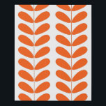 Retro Orange Flowers Mid Century Modern Faux Canvas Print<br><div class="desc">This mid century modern faux canvas print features orange flowers on a stalk and is a fabulously colorful design to add to your home decor.</div>