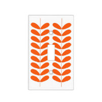 Retro Orange Flowers Mid Century Modern