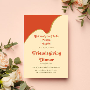 RETRO ORANGE FRIENDSGIVING INVITATION