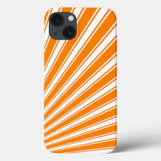 Retro Orange Funky Sun Rays Background Case-Mate iPhone Case (Back)