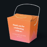 Retro Orange Gradient Bat Mitzvah Custom Thank You Favor Boxes<br><div class="desc">Retro Orange Pink Gradient Unique Bat Mitzvah Custom Thank You Favor Box</div>