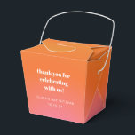 Retro Orange Gradient Bat Mitzvah Custom Thank You Favor Boxes<br><div class="desc">Retro Orange Pink Gradient Unique Bat Mitzvah Custom Thank You Favor Box</div>