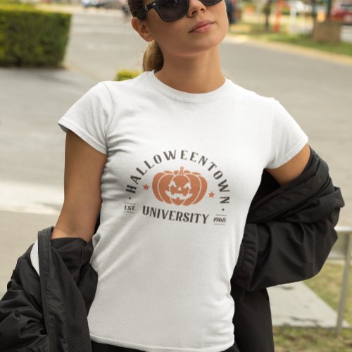 Retro Orange Halloween University  T_Shirt