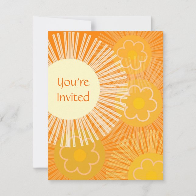 Retro Orange Invitation (Front)
