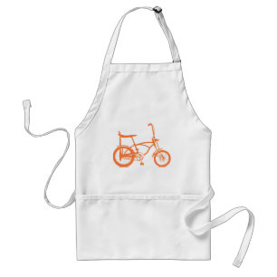 Retro Orange Krate Banana Seat Bike Adult Apron
