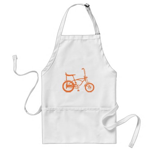 Retro Orange Krate Banana Seat Bike Adult Apron