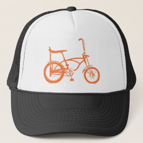 Retro Orange Krate Banana Seat Bike Trucker Hat