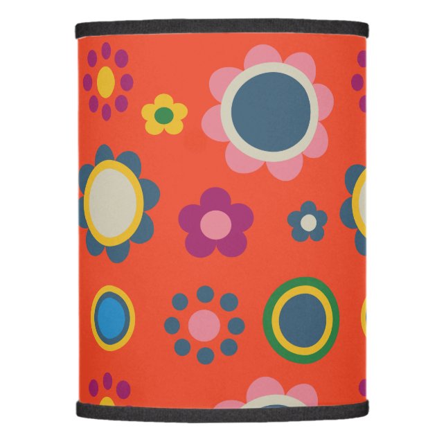 Retro Orange Lamp Shade (Front)