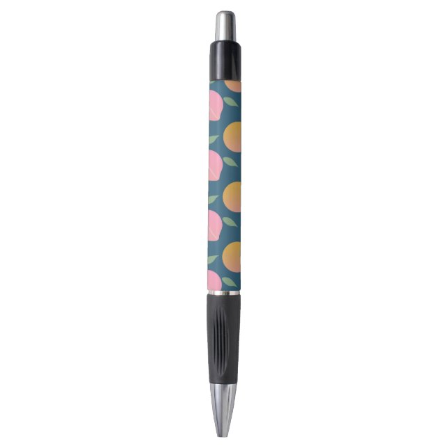 Retro Orange Peach Fruit Pattern Pen (Front Vertical)