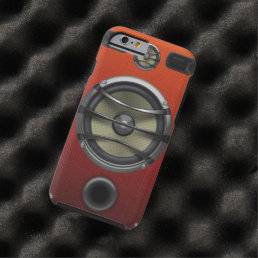 Retro Orange Speaker Look Tough iPhone 6 Case
