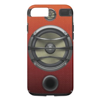 Retro Orange Speaker Look Iphone 8/7 Case by theunusual at Zazzle