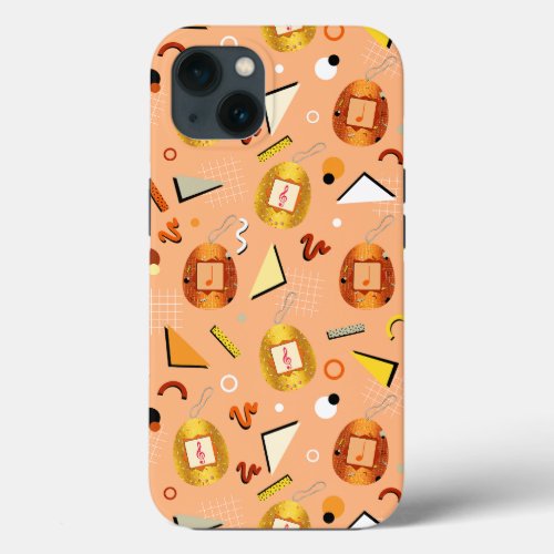 Retro Orange Tamagotchi iPhone 13 Case