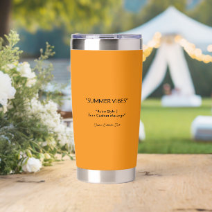 Retro Orange Texture – Summer Vibes Art Insulated Tumbler