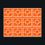 Retro Orange Trellis Postcard<br><div class="desc">Add a splash of mid-century modern Palm Springs everywhere you go with this Retro Orange Trellis patterned postcard. It was inspired by vintage concrete breeze blocks. The deconstructed take on 1950s architecture will give an instant designer feel to everyday life.</div>