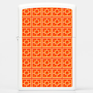 Retro Orange Trellis Zippo Lighter