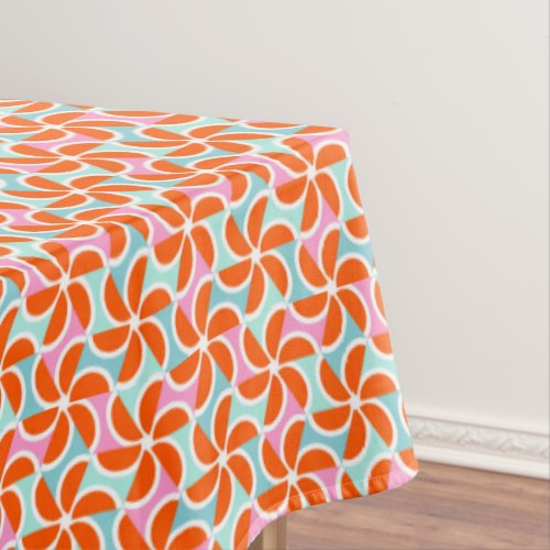 Retro Orange Wedge Pattern Tablecloth