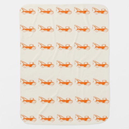 Retro Orange Wrecker Truck Swaddle Blanket