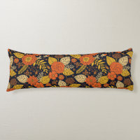 Retro Orange, Yellow & Navy Floral