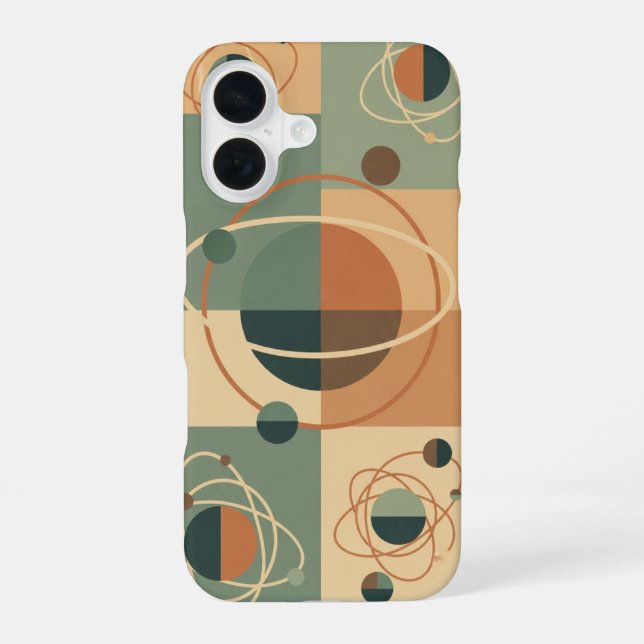 Retro Orbital Circles Pattern iPhone Case (Back)