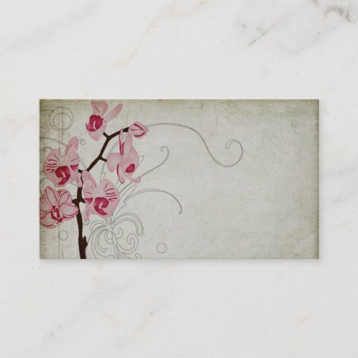 Customizable Retro orchids Business Card
